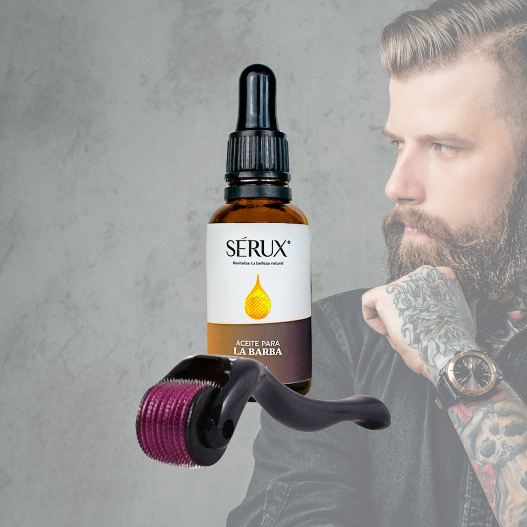 Serux Serum para Barba 30 ml + Dermaroller